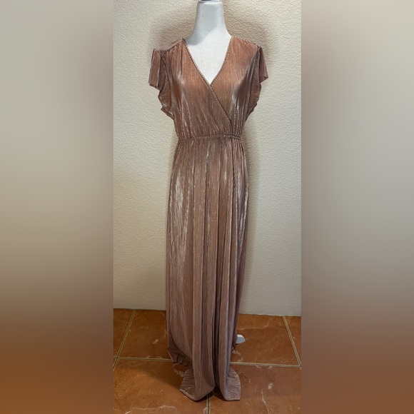 NWT vintage style pink/gold dress SZ small * Unique Vintage - Picture 1 of 3